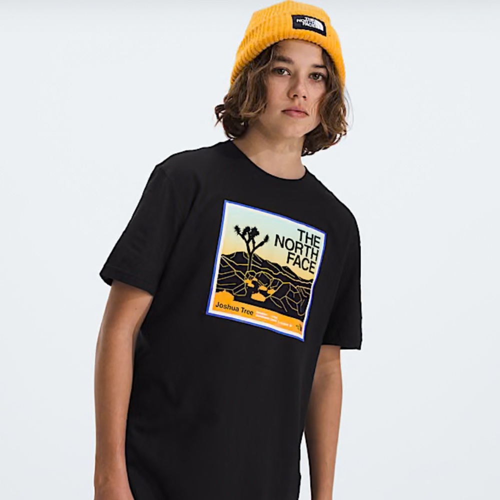 The North Face Black and Yellow Kids Graphic Tee